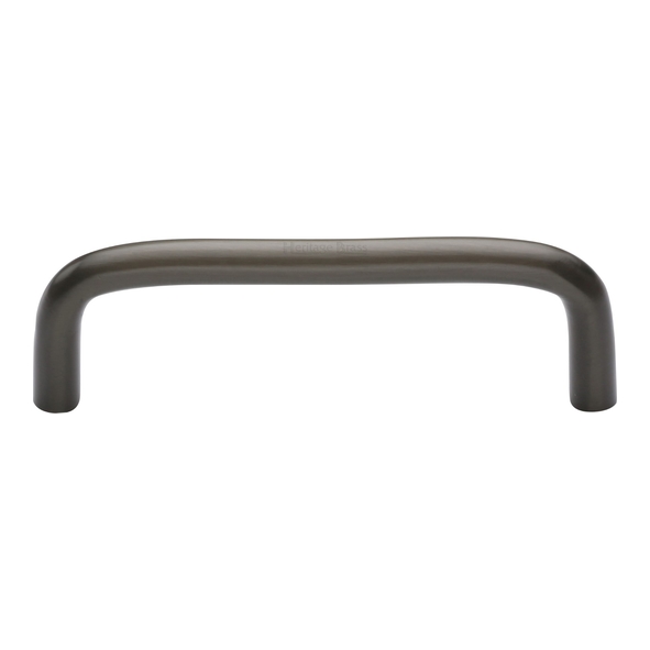 C2155 96-MB • 096 x 105 x 32mm • Matt Bronze • Heritage Brass D-Pattern 08mm Ø Cabinet Pull Handle